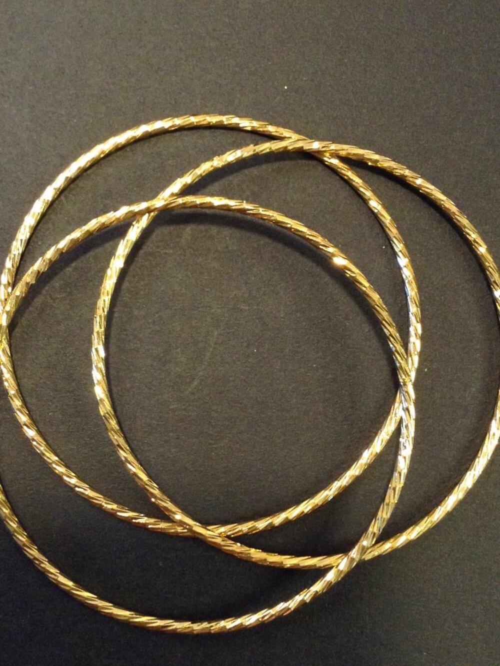 Nwt Gold Plated Dangle Hoop Crosses & Set Of 3 Gold Toned Bangles Boho Hippie — image 4 of 6